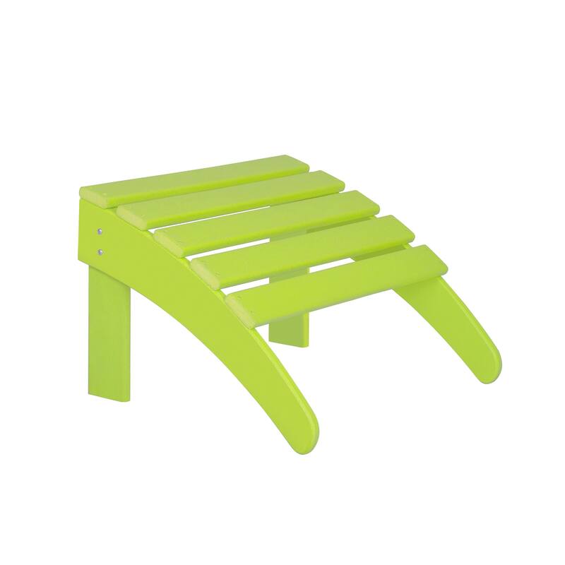 Laguna Eco-Friendly All-Weather Outdoor Patio Foldable Ottoman - Lime