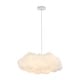preview thumbnail 6 of 11, JONATHAN Y Homer 23" 2-Light Modern Contemporary Silk LED Cloud Pendant, White