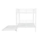 preview thumbnail 11 of 13, Full Over Full Metal Bunk Bed with Trundle, White