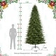 preview thumbnail 13 of 57, Glitzhome 7.5ft/9ft/11ft Pre-Lit Green Full Fir Artificial Christmas Tree with 1800/2450/3200 LEDs Simple Setup