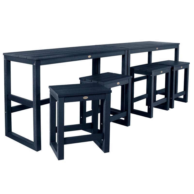 HIGHWOOD Monroe Modern Counter Height Balcony Stool/Table 6-Piece Set - N/A