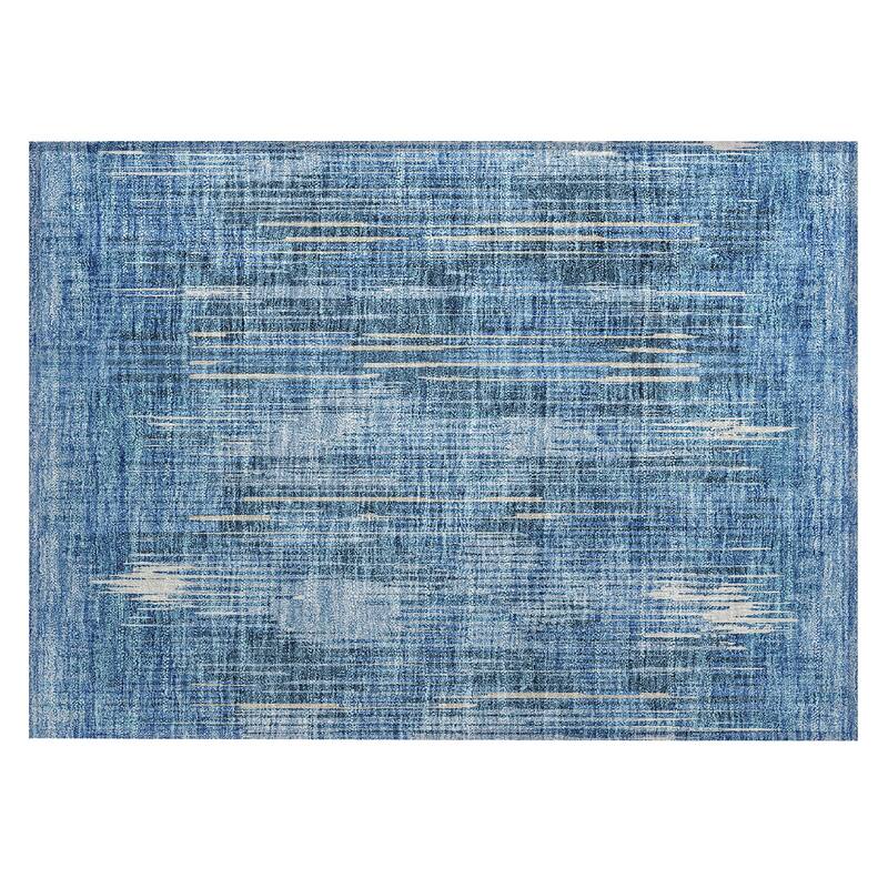 Machine Washable Indoor/ Outdoor Chantille Abstract Ombre Rug