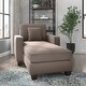 preview thumbnail 17 of 35, Stockton Chaise Lounge with Arms by Bush Furniture Tan Microsuede Fabric