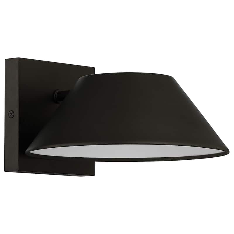 Access Lighting Solano Small Outdoor LED Wall Sconce - Square Backplate - Tapered Shade