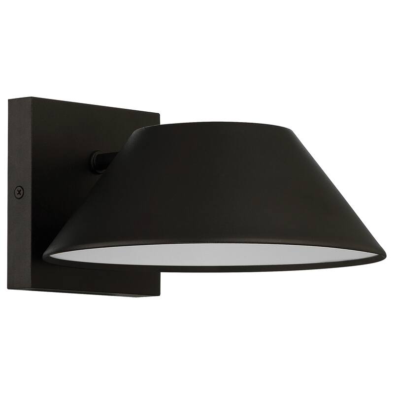 Access Lighting Solano Small Outdoor LED Wall Sconce - Square Backplate - Tapered Shade