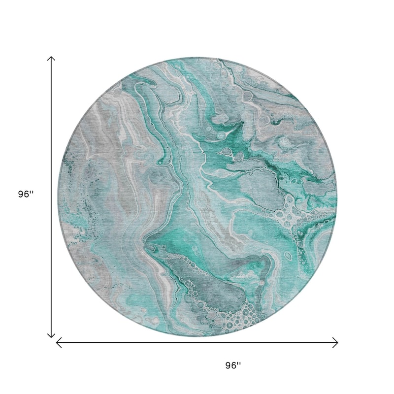 HomeRoots Abstract Modern Rectangle Outdoor Rug