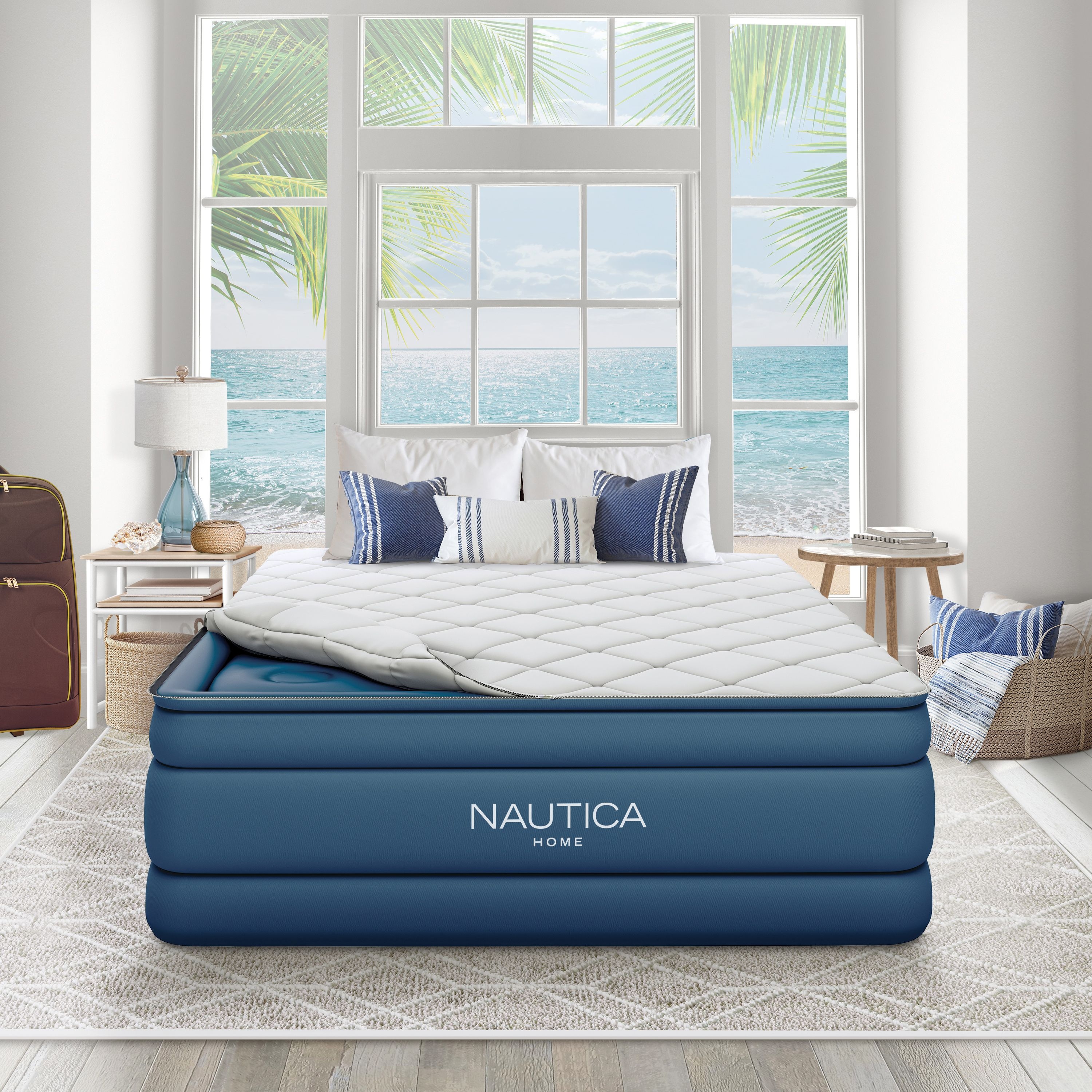 Bestway Tritech Air Mattress Queen 12 with Built in Battery Pump Bed Bath Beyond 39917191