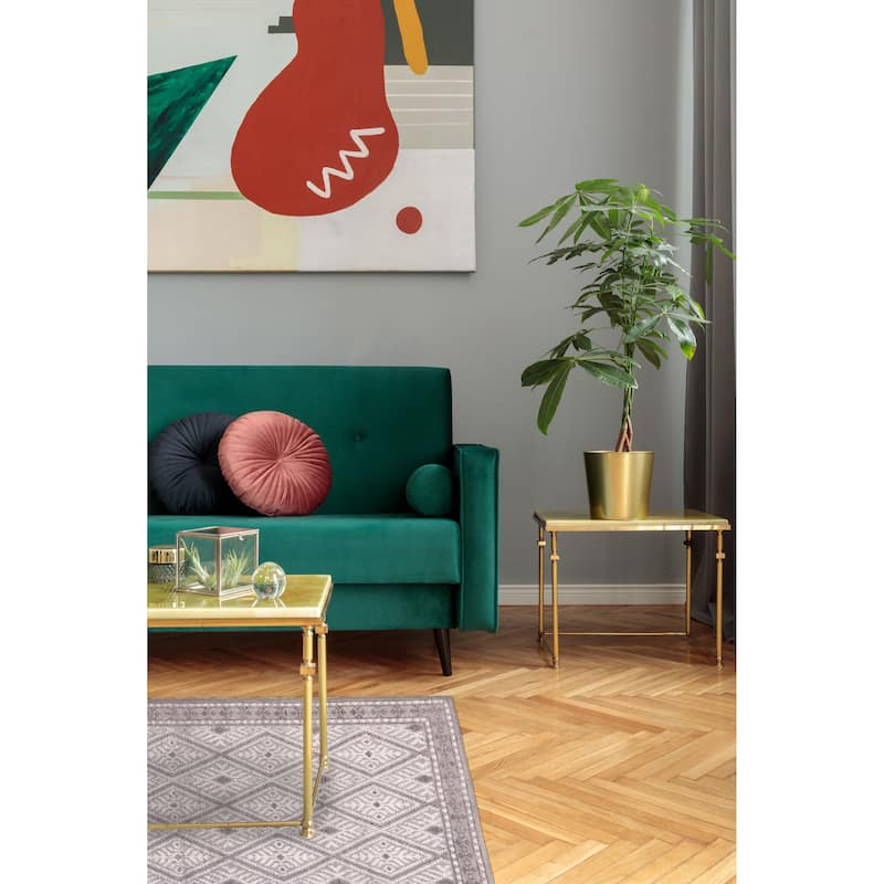 ECARPETGALLERY Hand-knotted Tangier Grey Viscose, Wool Rug - 5'3 x 7'8