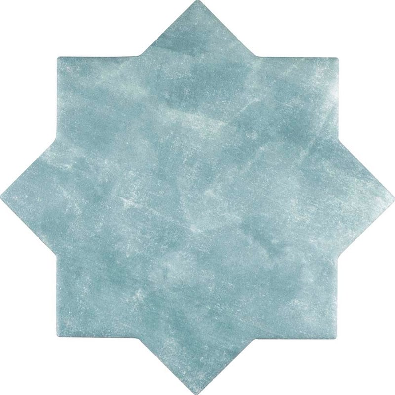 Siena 5" Star with Cross Deco Matte Ceramic Wall and Floor Tile (10.76 sq ft/case) - 54 Pack