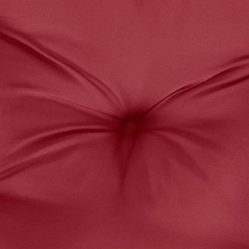 Claire Outdoor Cushion for Bench, Button Tufted Red Fabric, 71 Inch