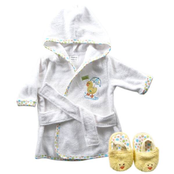 slide 1 of 1, Luvable Friends Unisex Baby Cotton Terry Bathrobe, Yellow - One Size One Size - Yellow