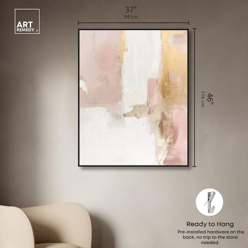 Blush Gold Shimmer I Canvas by Art Remedy