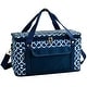 preview thumbnail 19 of 21, Picnic at Ascot Hybrid Semi-Rigid Folding Cooler Bag 42 Can Trellis Blue