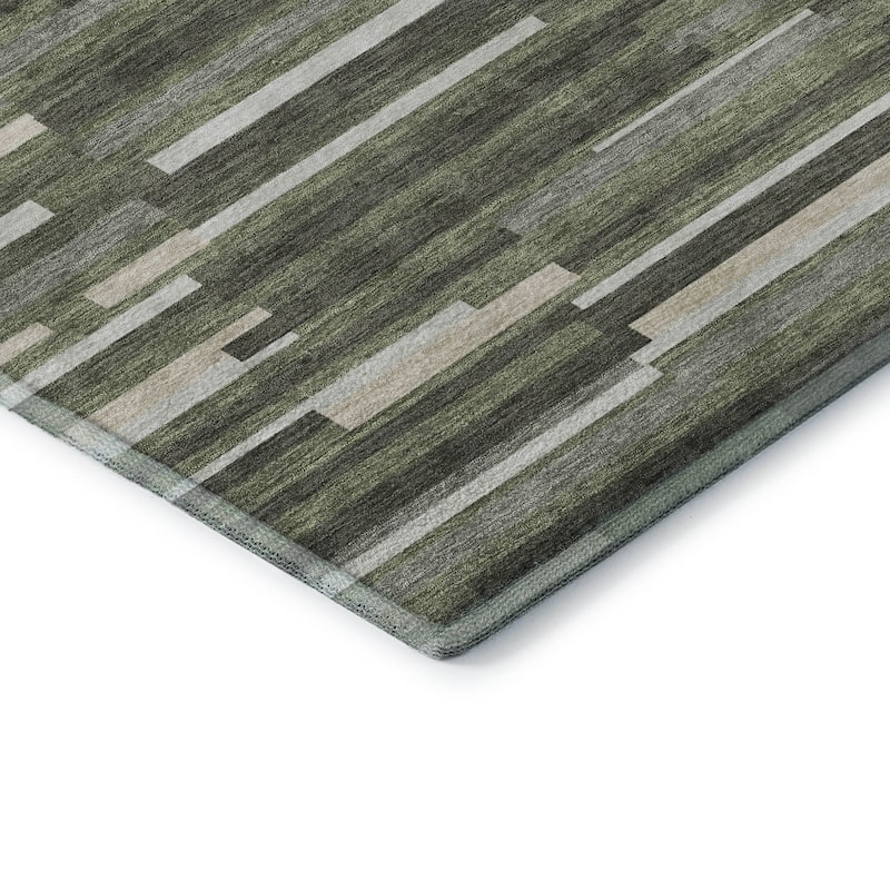Premium Washable Super Soft Geo Stripes Mayfield Rug