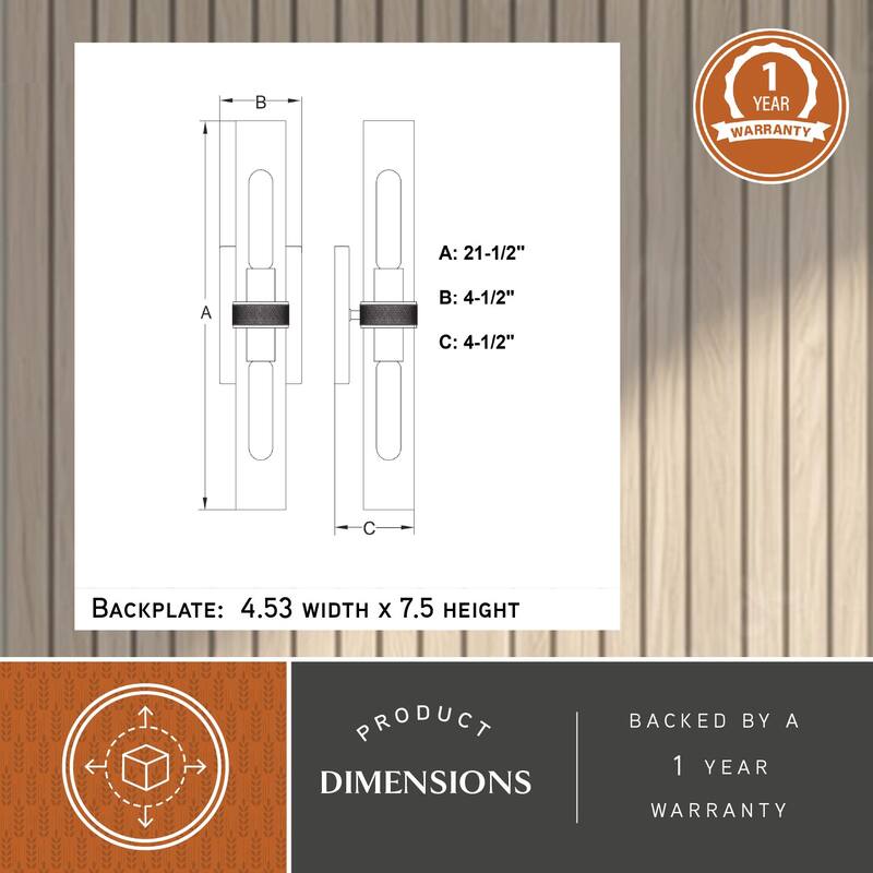 VAXCEL Bari Wall Sconce, Clear Glass Shade, Dimmable Bathroom Vanity Light Fixture, Vertical or Horizontal Mount