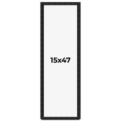 15x47 Shadow Box Black Rustic Barnwood Display Frame | 1.125 Inch