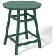preview thumbnail 58 of 111, Laguna Hdpe All Weather Outdoor Patio 35" Round Counter Table Dark Green