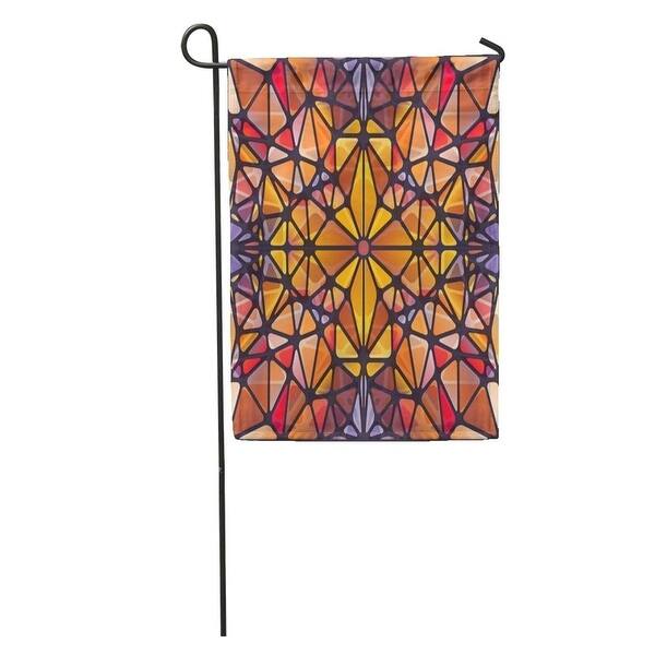 Shop Purple Window Abstract Triangle Pattern Looking Like Stained