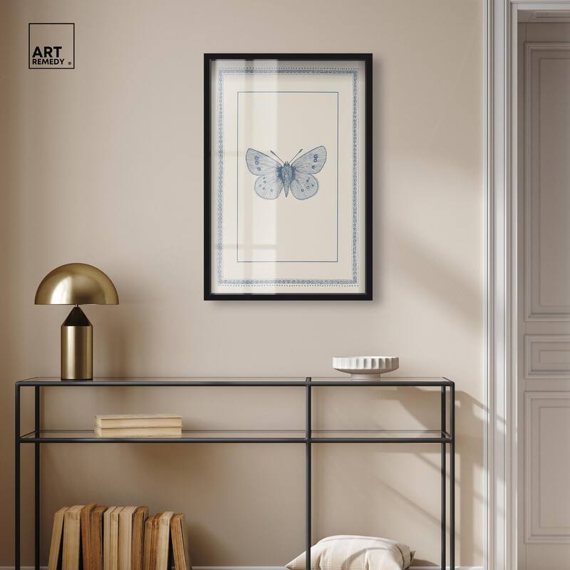 Blue Butterfly I Shadowbox by Art Remedy