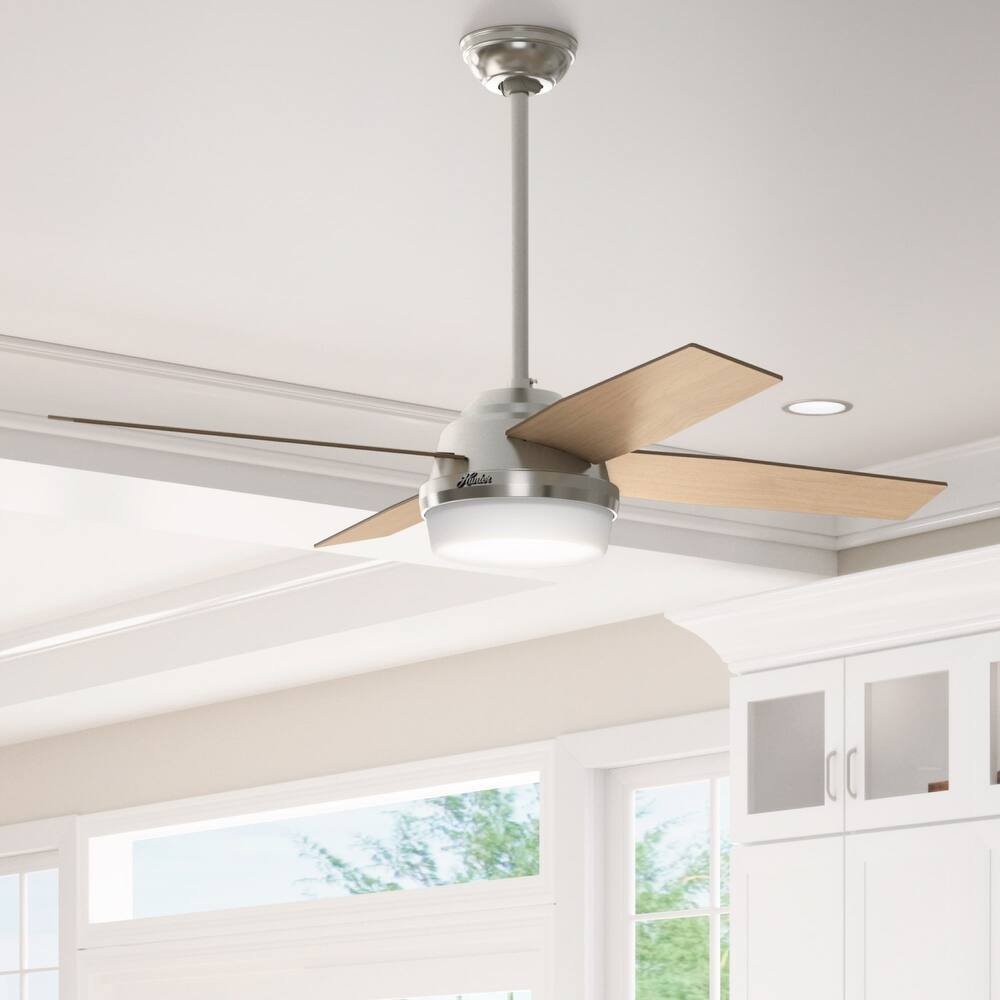 Hunter 52" Dempsey Ceiling Fan w/LED Light Kit, Handheld Remote - Contemporary, Transitional