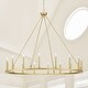 preview thumbnail 17 of 52, Acroma 16 Light 47In Modern Farmhouse Wagon Wheel Chandelier-UL - N/A Satin Brass