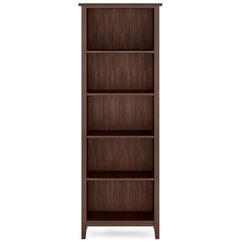WYNDENHALL Stratford SOLID WOOD 72x26 inch Contemporary 5 Shelf Bookcase - 14"d x 26" w x 72"h