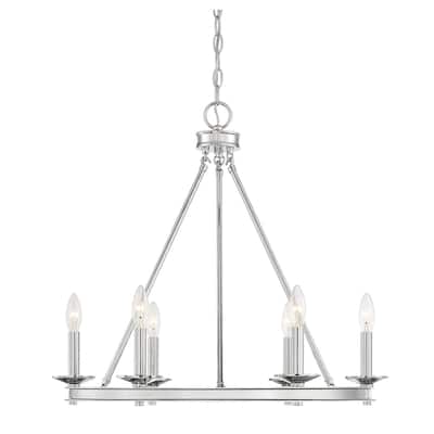 Savoy House Middleton 6 Light 25" Wide Taper Candle Ring Chandelier