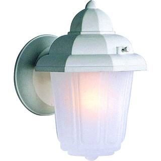 Volume Lighting 1-Light Outdoor White Wall Mount