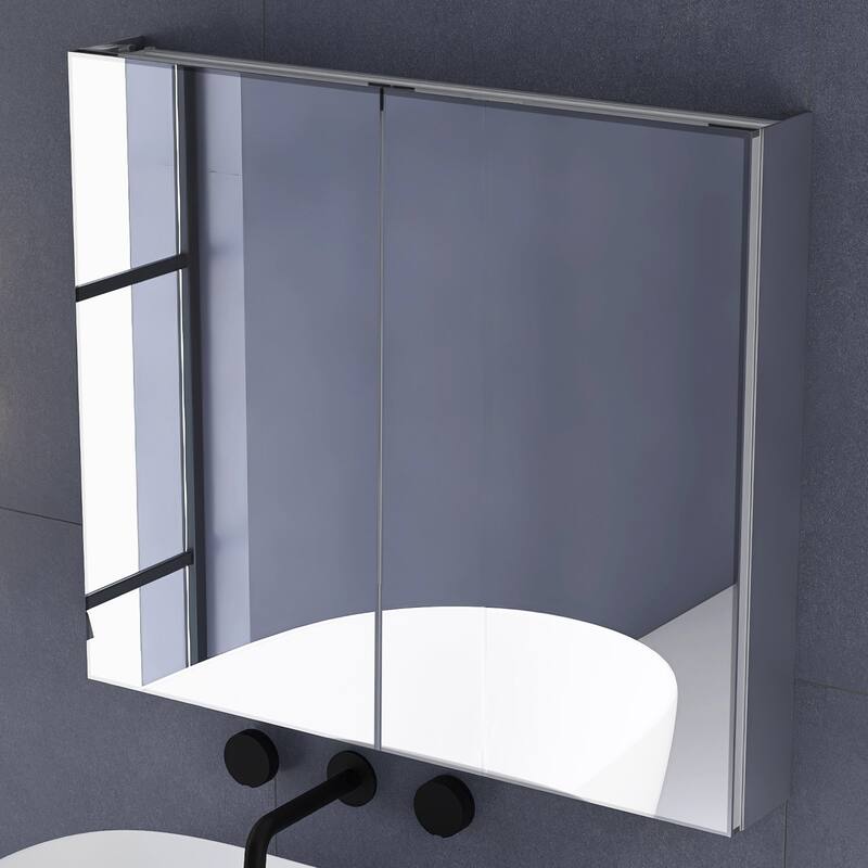 Rectangular Aluminum Recessed Mount /Surface Mount Medicine Cabinet with Mirror