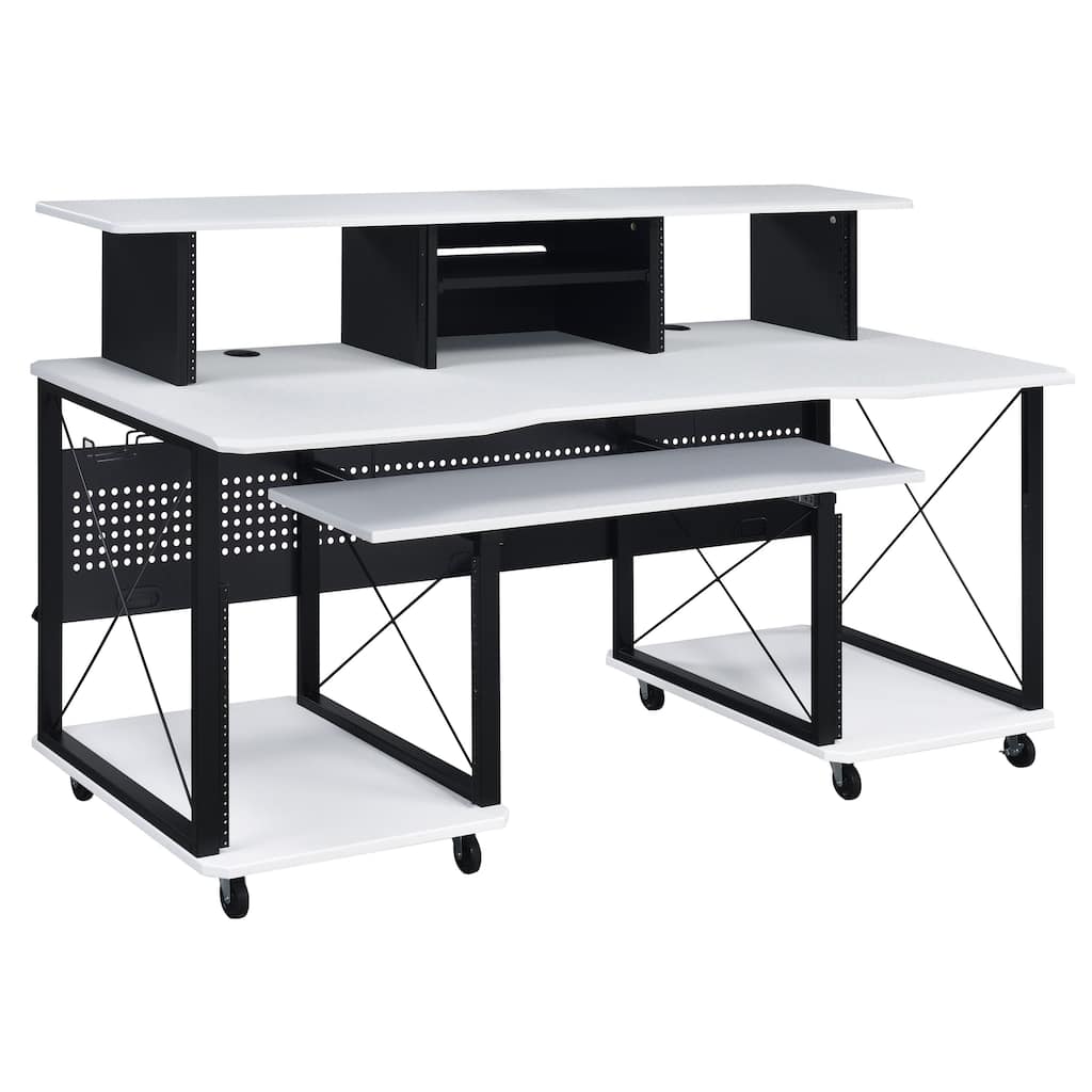 Grandal Music Desk with Earphone Rack and Keyboard Tray