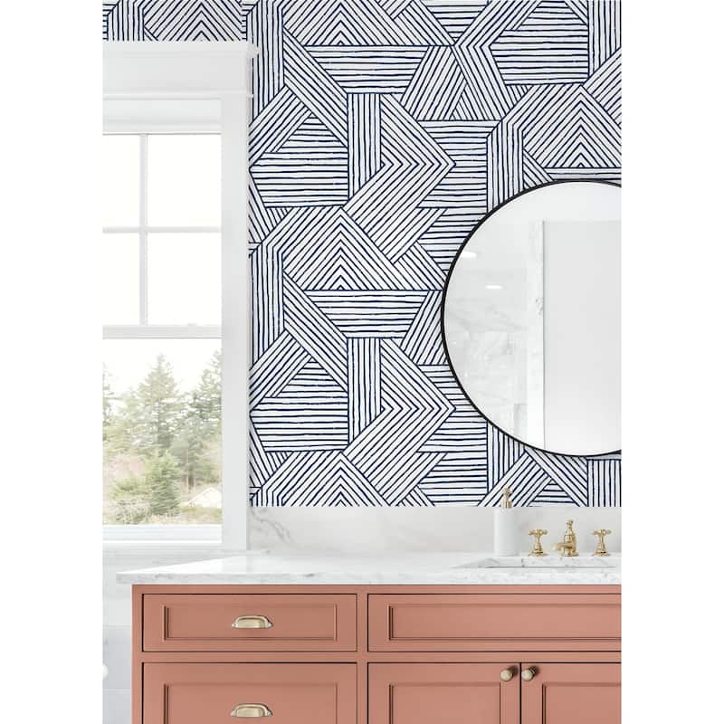 Stacy Garcia Home Etched Geometric Peel and Stick Wallpaper