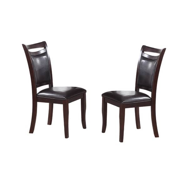 slide 2 of 10, Dark Espresso Upholstered Dining Chairs, Set of 2 Dining Height