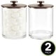 preview thumbnail 11 of 37, mDesign Round Storage Apothecary Canister for Bathroom, 2 Pack