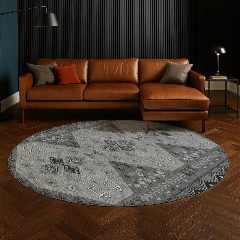 Machine Washable Indoor/ Outdoor Global Hiawatha Chantille Rug