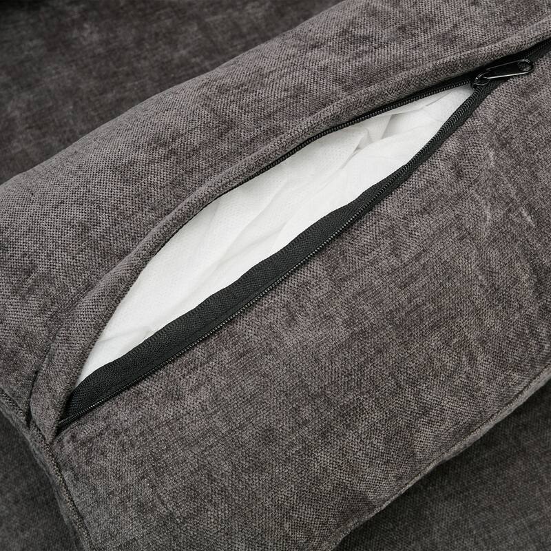 Chenille Upholstered Loveseat Sofa, Oversized Comfy Cloud Sofa, Loveseat Sofa with Curved Armrs & Detachable Lumbar Pillow