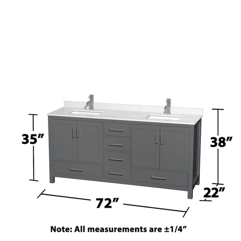 Wyndham Collection WCS141472D-QTZ-UNSMXX Sheffield 72" Free Standing