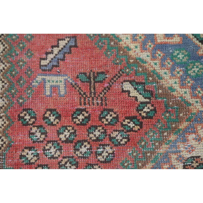 Tabriz Persian Vintage Area Rug Hand-Knotted Wool Carpet - 4'7" x 9'6"