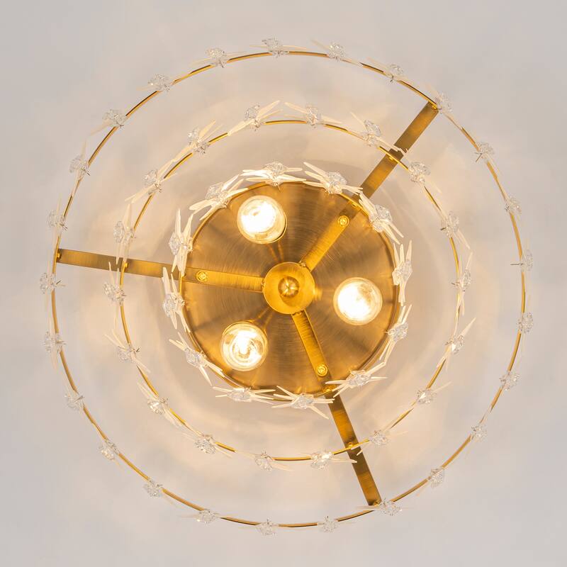 Starsky Coastal 3-Light Tiered Shell Flush Mount