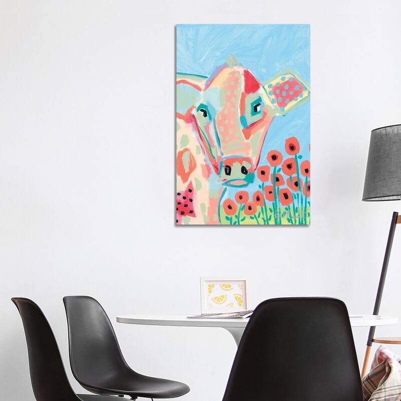 iCanvas "Willa with Poppies" by Kait Roberts Canvas Print - 40x26x1.5
