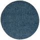 preview thumbnail 23 of 25, SAFAVIEH Hand-Tufted Ebony Randah Modern & Contemporary Wool Rug 6' Round - Navy - Round