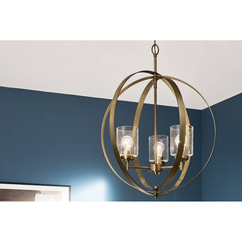 Kichler Lighting Winslow 24.5 3-Light Natural Brass Chandelier - 24.5 in