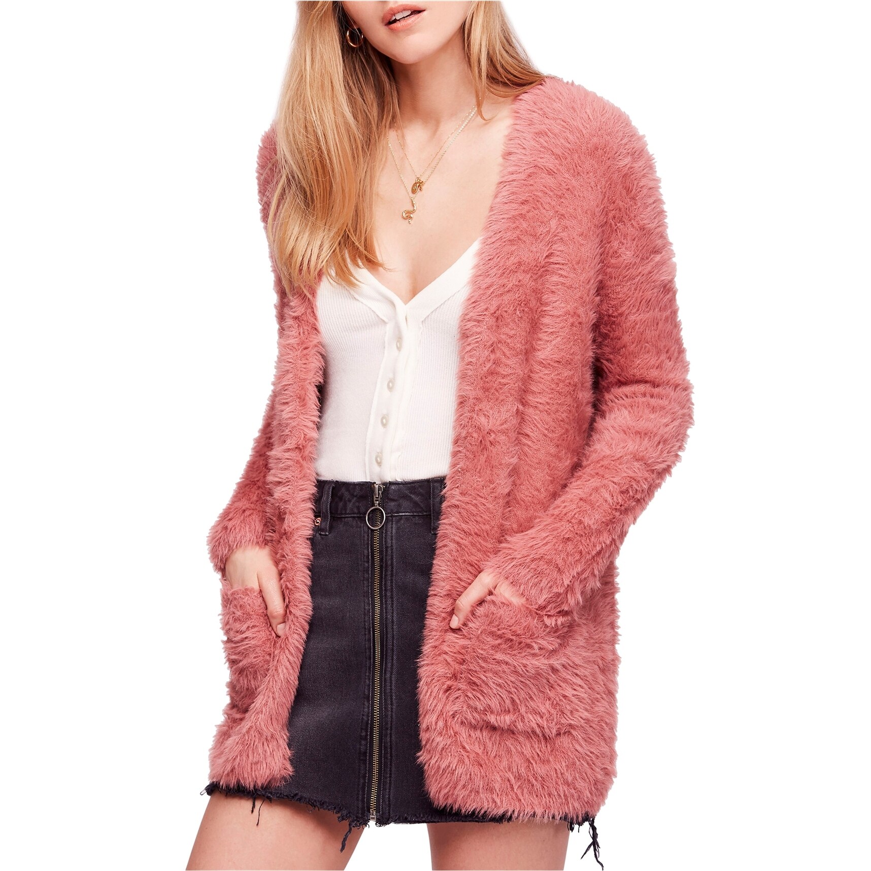 fur cardigan sweater