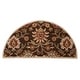 preview thumbnail 49 of 122, Patchway Handmade Classic Floral Wool Area Rug 2' x 4' hearth - Chocolate - Hearth