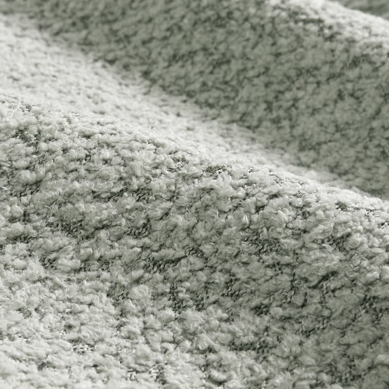 100" L-Shaped Sofa Boucle Fabric Couch with Movable Ottoman