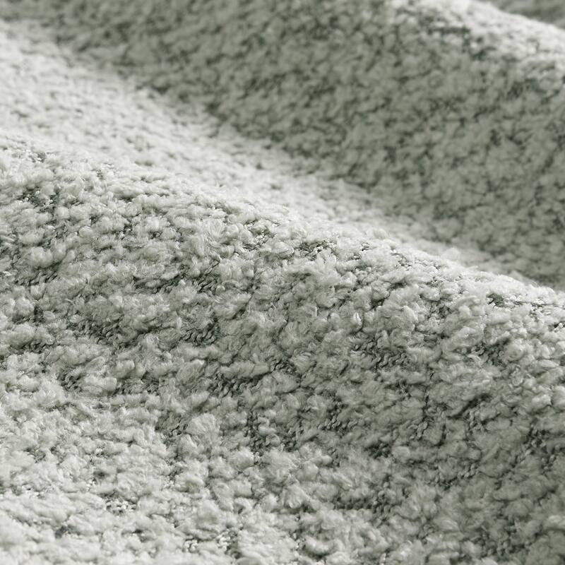 110" Modular L-Sectional - Boucle Fabric, Pull-Line Design, Movable Ottoman, 3 Color Options
