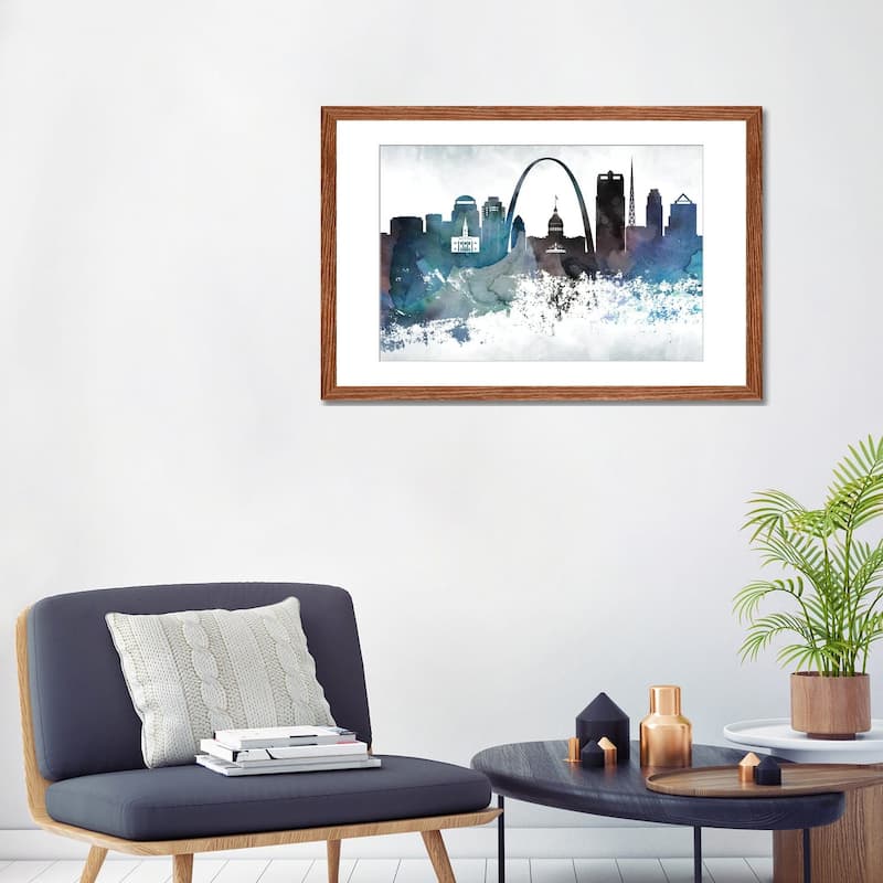 iCanvas "Saint Louis Bluish Skylines" by WallDecorAddict