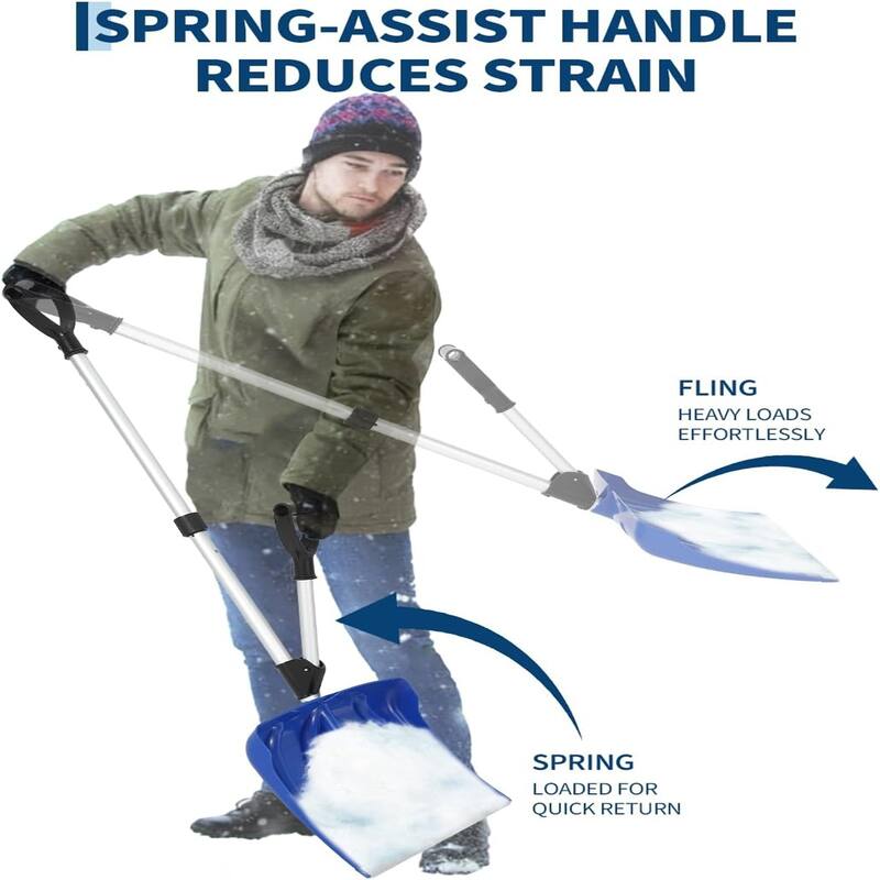 18-Inch Wide Aluminum-Edged Blade Lightweight Snow Pusher