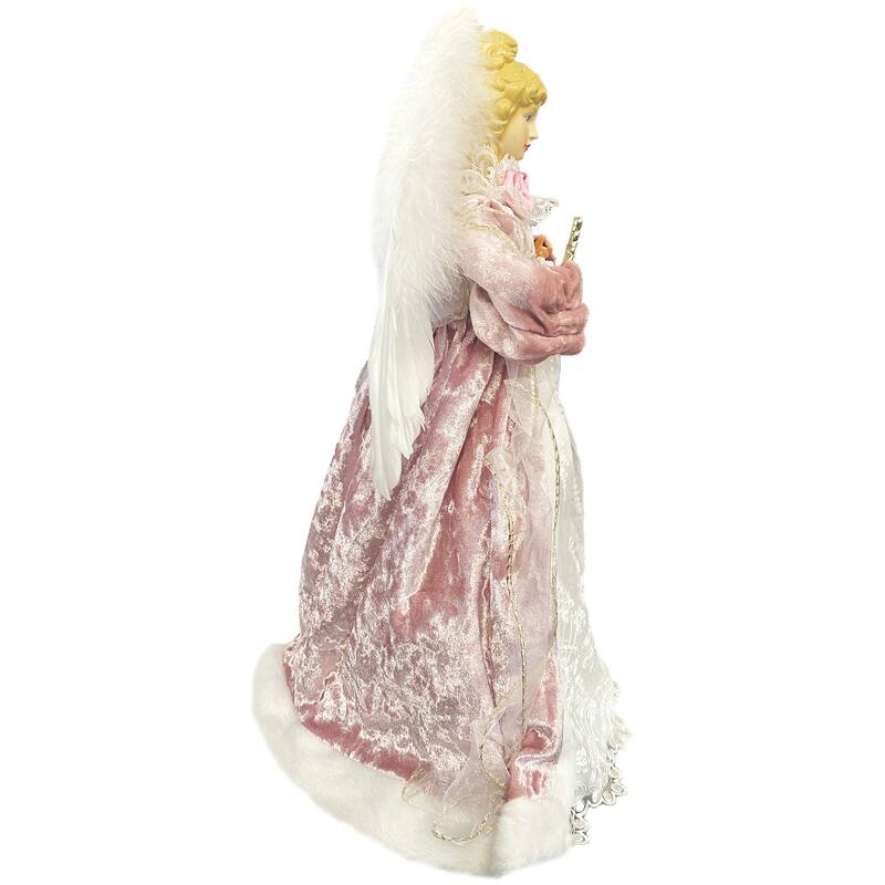 15" Mauve Victorian Angel Tree Topper