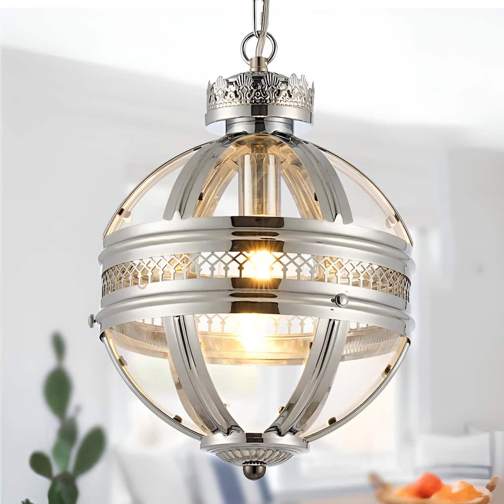 12 Inch Wide Mini Pendant Lamp 19th Century Victorian Style Globe Lantern