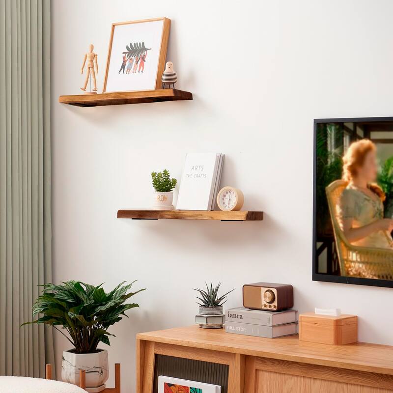 Acacia Wood Shelf with Live Edge